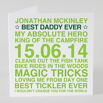Personalised 'Best Daddy Ever' Card, 2 of 3