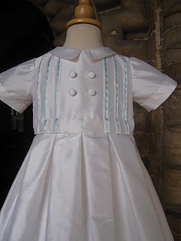 Boy's Christening Outfit 'Blue Gown/Romper', 2 of 6