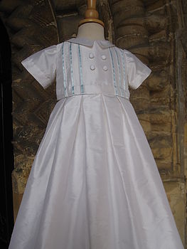 Boy's Christening Outfit 'Blue Gown/Romper', 3 of 6