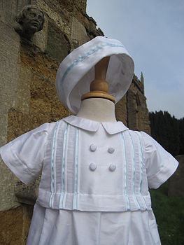 Boy's Christening Outfit 'Blue Gown/Romper', 4 of 6