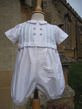 Boy's Christening Outfit 'Blue Gown/Romper', 5 of 6