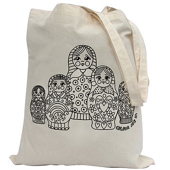 Colour In Russian Doll Tote Bag, 2 of 5