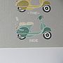 Personalised Retro Vespa Scooter Print, thumbnail 5 of 12