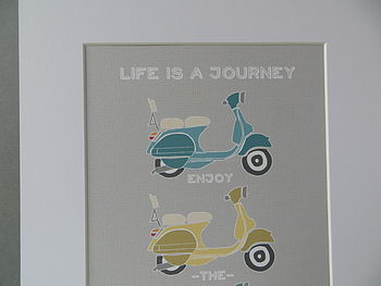 Personalised Retro Vespa Scooter Print, 6 of 12