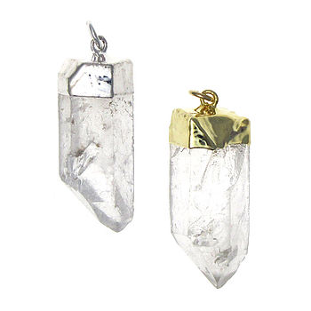 nugget quartz pendant crystal notonthehighstreet