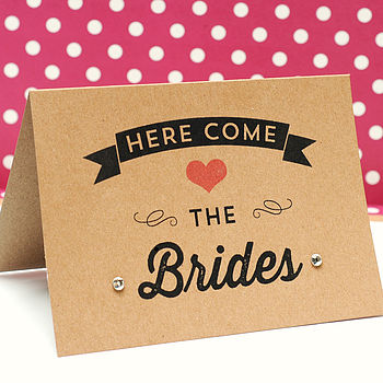 here come the brides wedding card by papergravy | notonthehighstreet.com