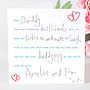 Personalised Handwritten Daddy And Child Card, thumbnail 1 of 4
