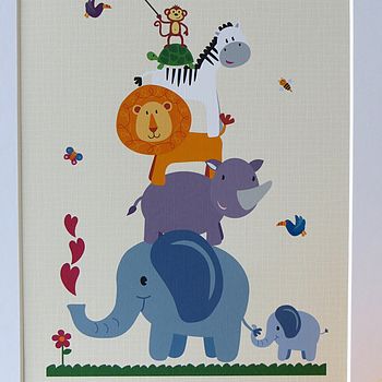 Personalised Children's Animal Nursery Print, 7 of 9