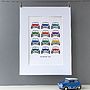 Personalised Mini Cooper Car Print, thumbnail 4 of 11