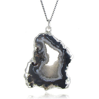 Geode Agate Necklace By Black Pearl | notonthehighstreet.com