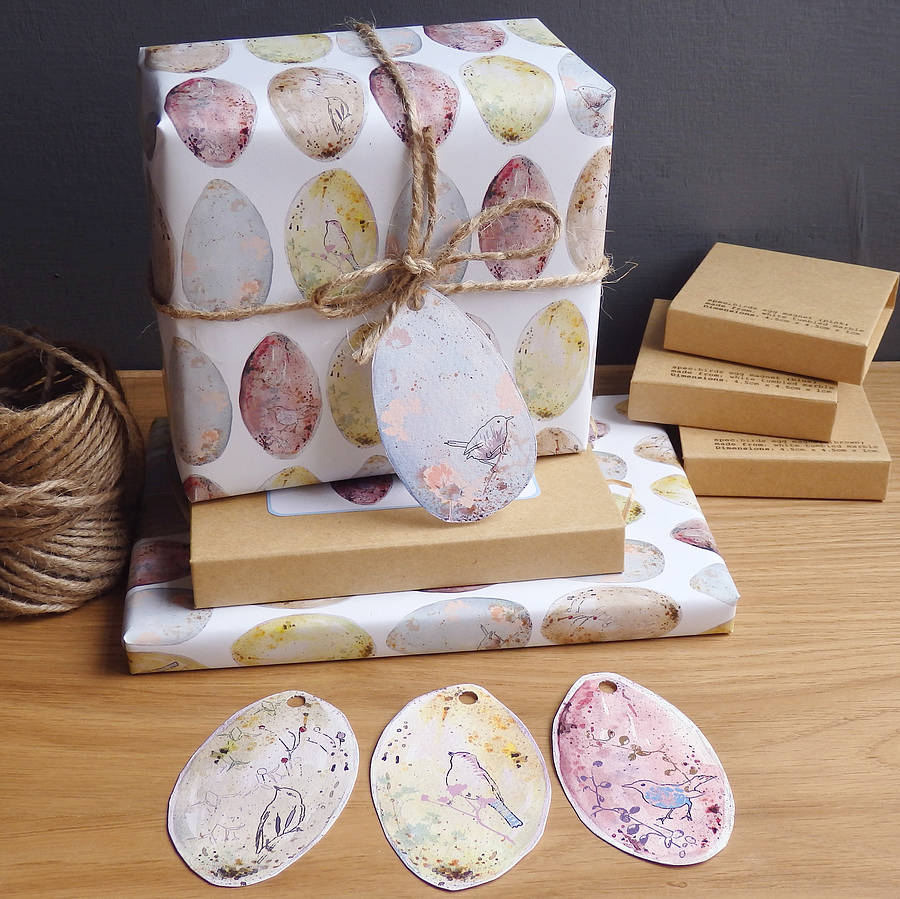 Bird's Egg Gift Wrap By littlebirdydesigns
