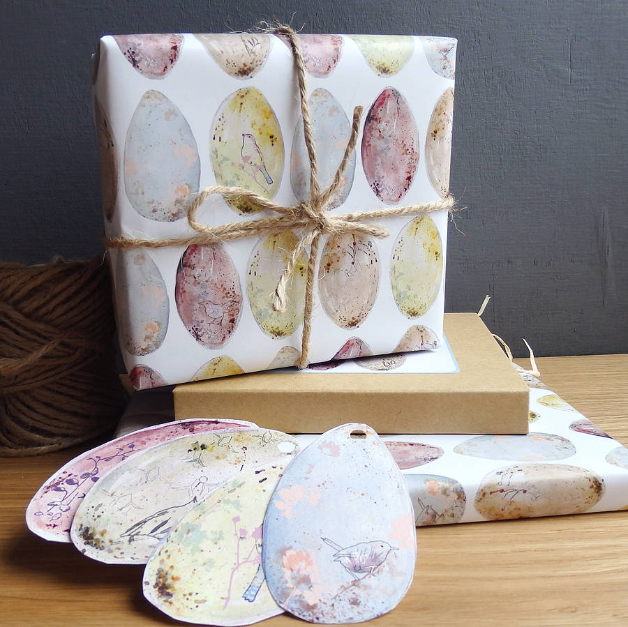 Bird's Egg Gift Wrap By littlebirdydesigns