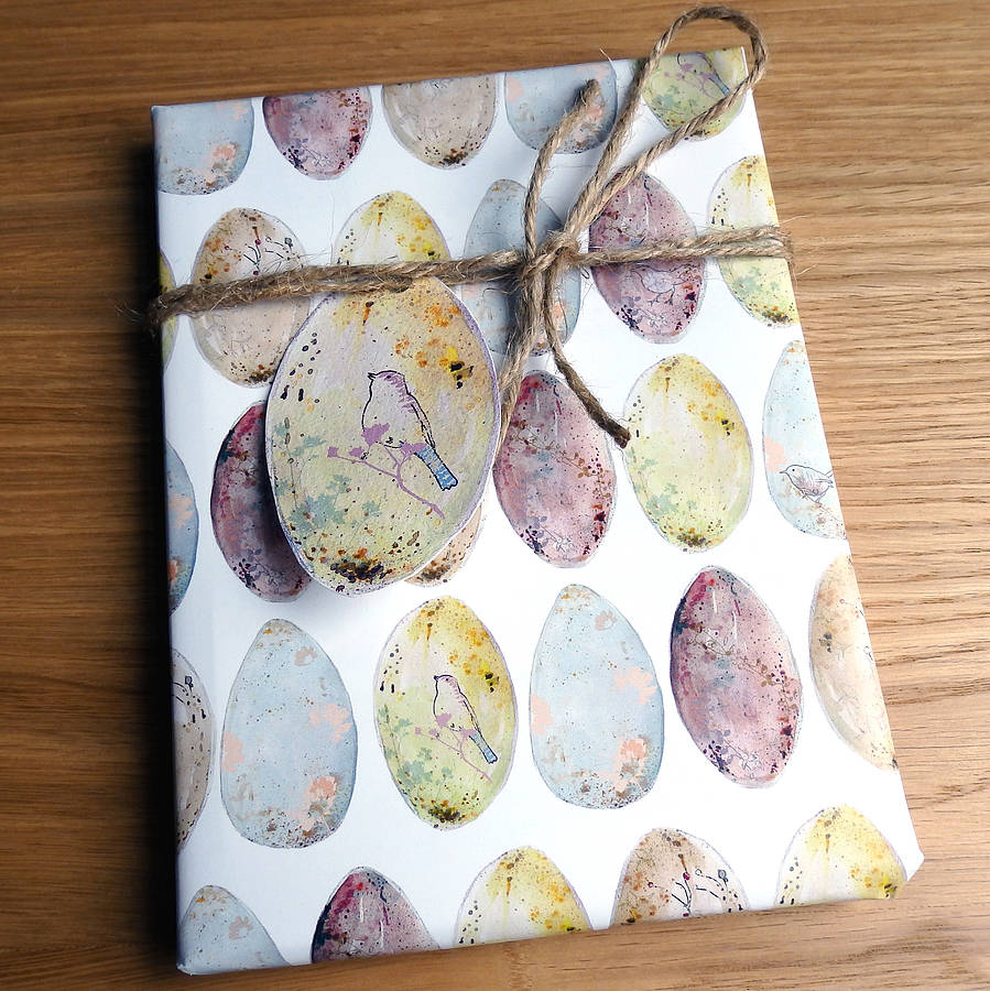 Bird's Egg Gift Wrap By littlebirdydesigns