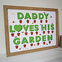 Daddy Loves His Garden Print, thumbnail 2 of 4