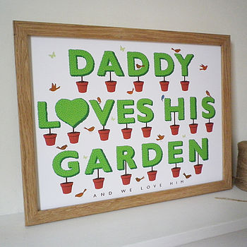 Daddy Loves His Garden Print, 2 of 4