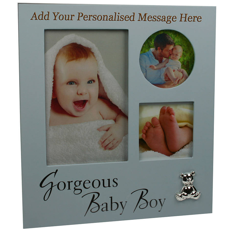 Personalised Baby Boy Collage Photo Frame By Gifts Online4 U