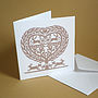 March Hares Heart Card, thumbnail 1 of 3