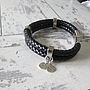 Mens Personalised Double Leather Bracelet, thumbnail 4 of 6