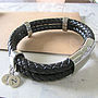 Mens Personalised Double Leather Bracelet, thumbnail 3 of 6