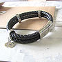 Mens Personalised Double Leather Bracelet, thumbnail 1 of 6