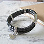 Mens Personalised Double Leather Bracelet, thumbnail 5 of 6