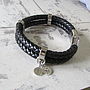 Mens Personalised Double Leather Bracelet, thumbnail 6 of 6