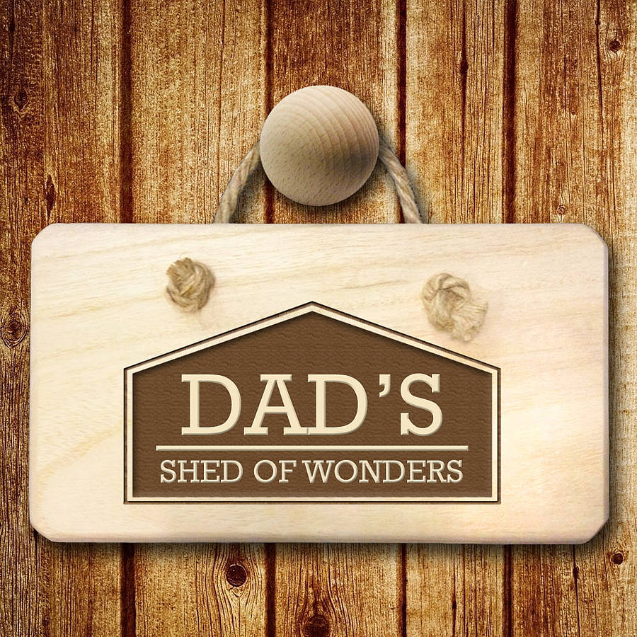 Personalised 'Dad Shed 'Wooden Sign By The Letteroom