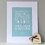 'To Love And Be Loved In Return' Personalised Print, thumbnail 4 of 10