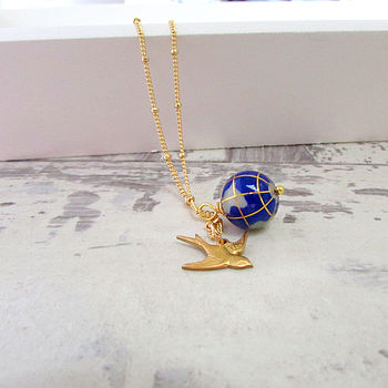 Small World Gemstone Globe Necklace, 5 of 10
