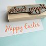 Large Happy Easter Rubber Stamp, thumbnail 1 of 2