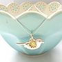 Floral Love Bird Necklace, thumbnail 1 of 5