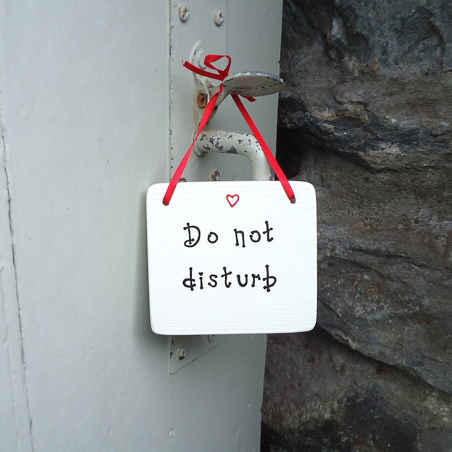 Personalised Handmade Do Not Disturb Sign By Siop Gardd