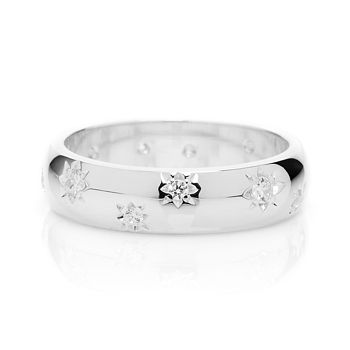 Fairtrade 18ct Gold Diamond Star Wedding Ring, 4 of 5