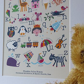 Children's Alphabet Print Personalised, 7 of 9