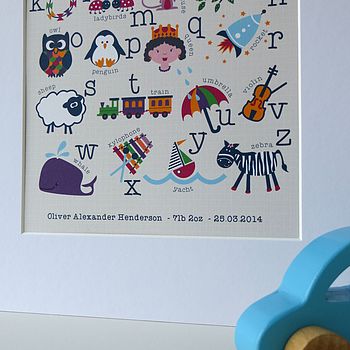 Children's Alphabet Print Personalised, 6 of 9