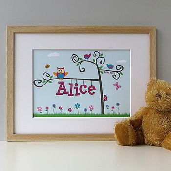New Baby Name Tree Gift Print, 3 of 12