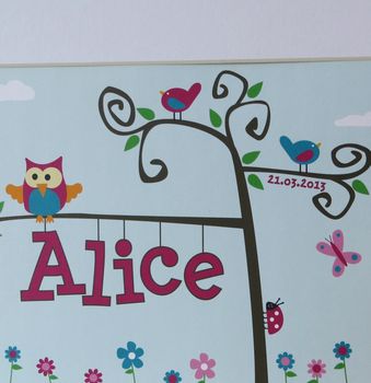 New Baby Name Tree Gift Print, 8 of 12