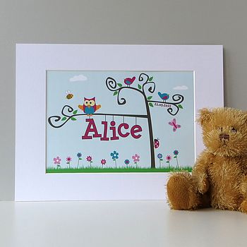 New Baby Name Tree Gift Print, 4 of 12