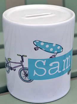 Personalised Money Box For Boys, 2 of 12