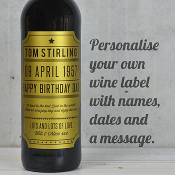 Personalised Birthday Bottle Label, 4 of 5
