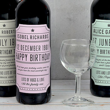 Personalised Birthday Bottle Label, 3 of 5