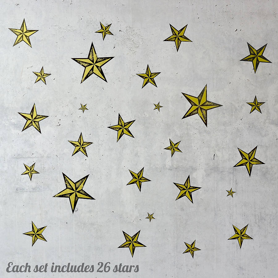 Gold Or Silver Star Wall Sticker Set By Oakdene Designs