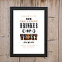 Personalised 'The Finest Drinker Of Whisky' Print, thumbnail 4 of 4