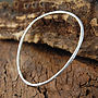 Sapphire Birthstone Sterling Silver Stacking Bangle, thumbnail 4 of 5