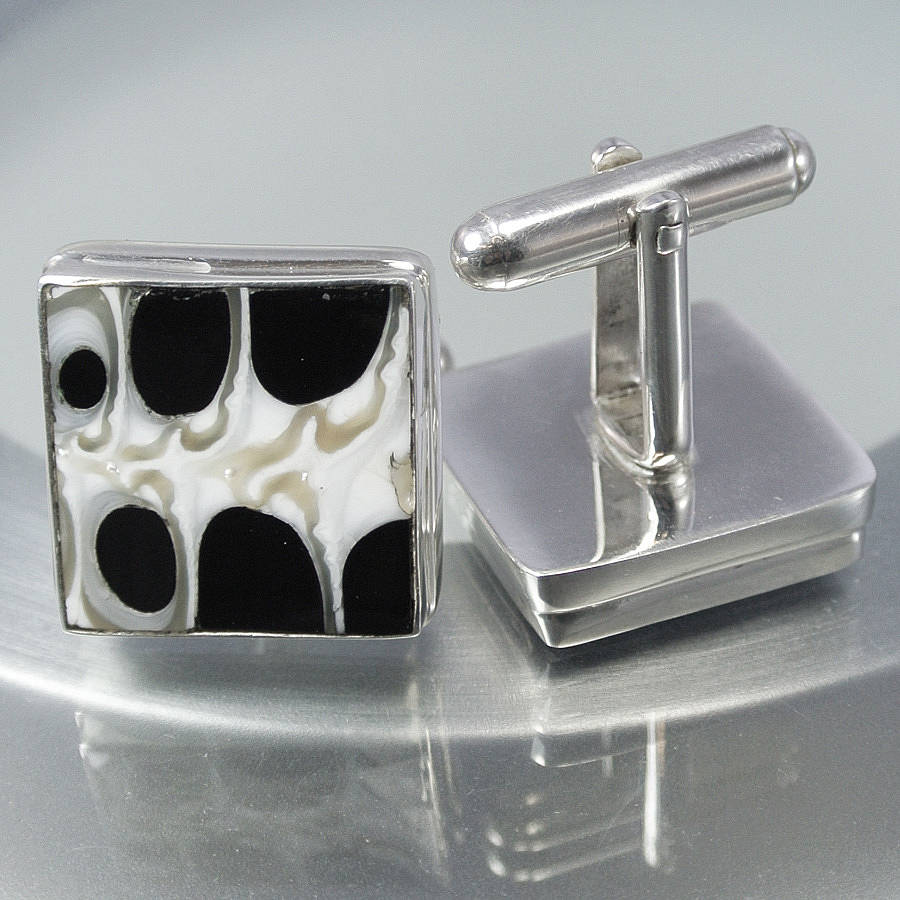 Image of Troca Sterling Silver Cufflinks, Silver