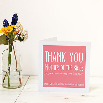 Personalised Wedding Parents Thank You Card, 3 of 5