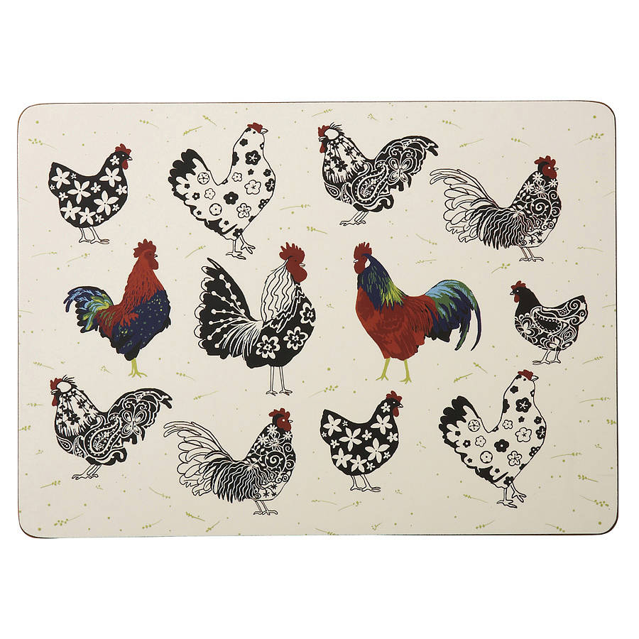 Original Rooster Placemats Ph Four Large 