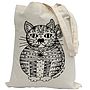 Tote Bag To Colour In With Cat, thumbnail 1 of 4