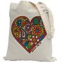 Colour In Heart Tote Bag, thumbnail 1 of 5