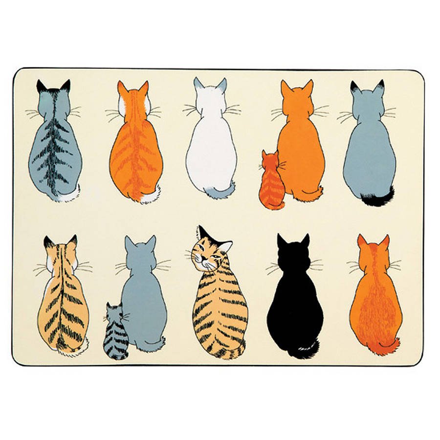 Cats In Waiting Placemats Pk Four By Ulster Weavers